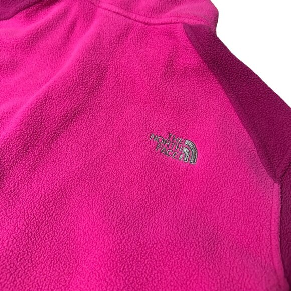 The North Face Women's Magenta Pink Fleece Zip Up Jacket Size XL - Picture 4 of 9